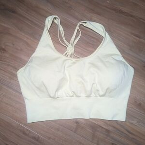 Yogalicious yellow workout sports bra size L